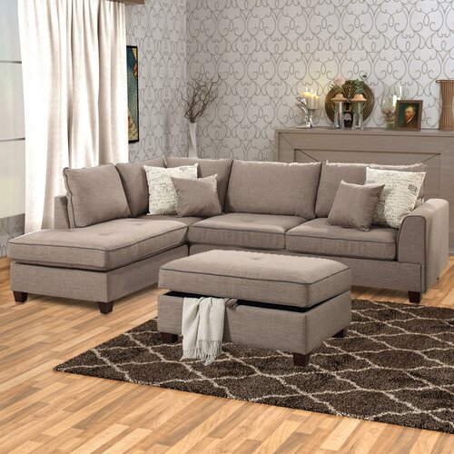 Alcott Hill Hong Slipcovered Sectional Reviews Wayfair Canada   Hong Slipcovered Sectional 